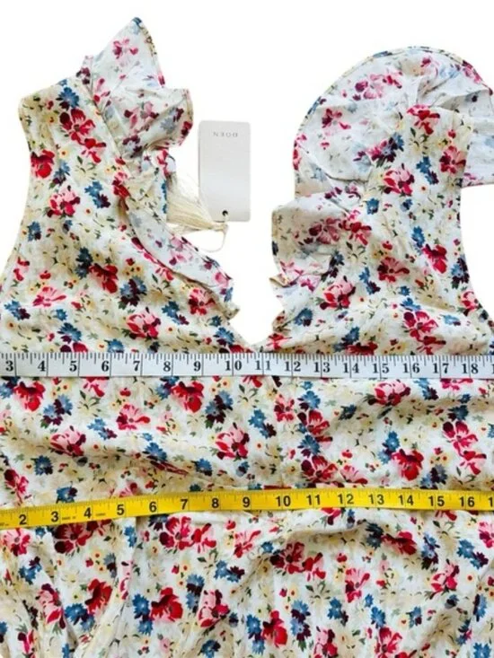 Doen silk blend Floral Sleeveless Dress NEW - Picture 4 of 7